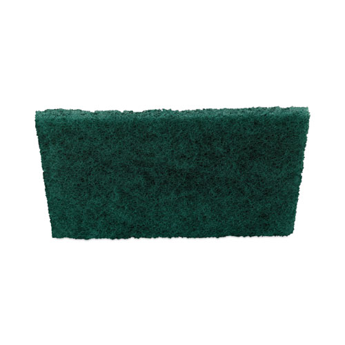 Image of Scotch-Brite® Heavy-Duty Scour Pad, 3.8 X 6, Green, 10/Carton