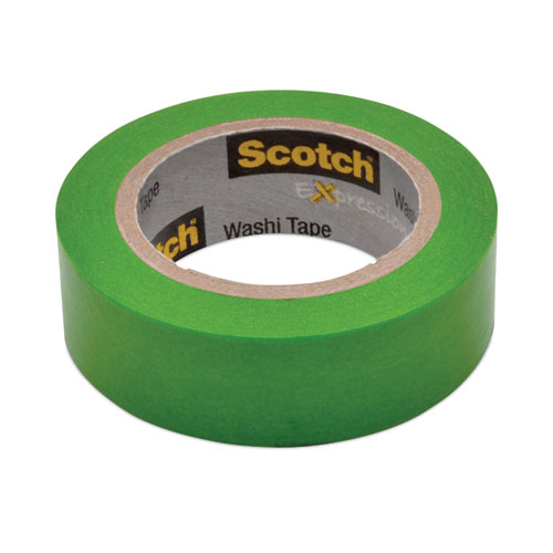 Image of Scotch® Expressions Washi Tape, 1.25" Core, 0.59" X 32.75 Ft, Green
