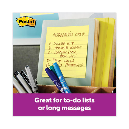 Image of Pop-up Note Dispenser/Value Pack, For 4 x 4 Pads, Black/Clear, Includes (3) Canary Yellow Super Sticky Pop-up Pad