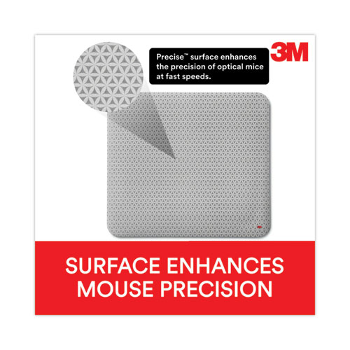 Image of 3M™ Precise Mouse Pad With Nonskid Back, 9 X 8, Bitmap Design