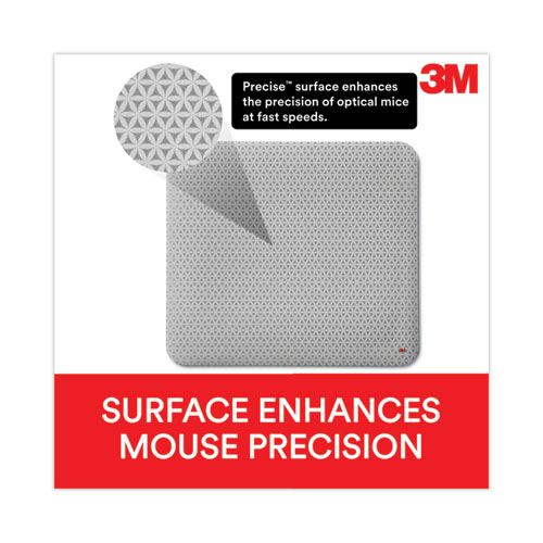 Image of 3M™ Precise Mouse Pad With Nonskid Repositionable Adhesive Back, 8.5 X 7, Bitmap Design
