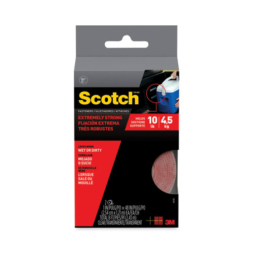 Scotch™ Extreme Fasteners, 1" x 1", White, 6/Pack