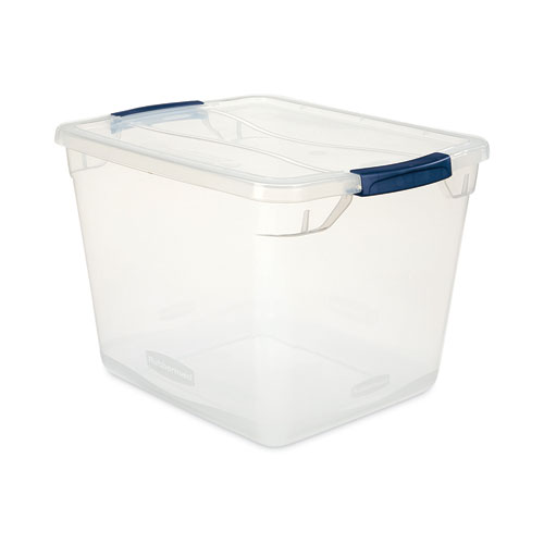 Rubbermaid® Clever Store Basic Latch-Lid Container, 30 qt, 13.37" x 18.75" x 10.5", Clear