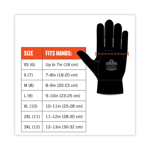 Image of Ergodyne® Proflex 821 Smooth Surface Handling Gloves, Black, Large, Pair, Ships In 1-3 Business Days