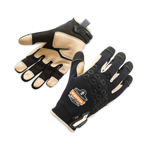 ProFlex 710LTR Heavy-Duty Leather-Reinforced Gloves, Black, Large, Pair, Ships in 1-3 Business Days