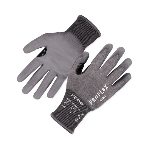 ProFlex 7071 ANSI A7 PU Coated CR Gloves, Gray, Small, 12 Pairs/Pack, Ships in 1-3 Business Days