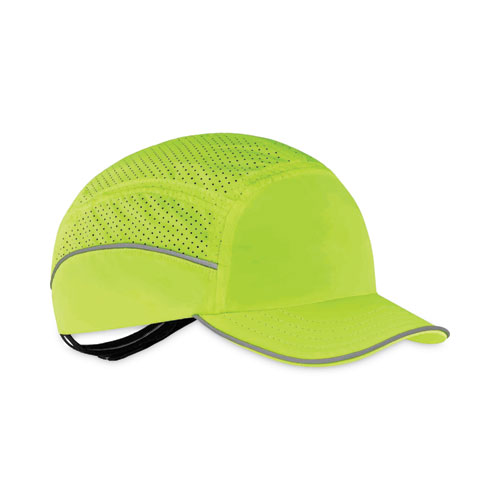 Image of Ergodyne® Skullerz 8955 Lightweight Bump Cap Hat, Short Brim Lime, Ships In 1-3 Business Days