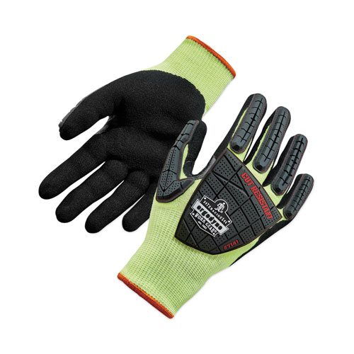ProFlex 7141 ANSI A4 DIR Nitrile-Coated CR Gloves, Lime, Small, 72 Pairs/Pack, Ships in 1-3 Business Days