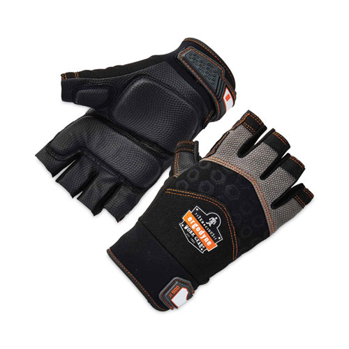 ProFlex 900 Half-Finger Impact Gloves, Black, Small, Pair, Ships in 1-3 Business Days