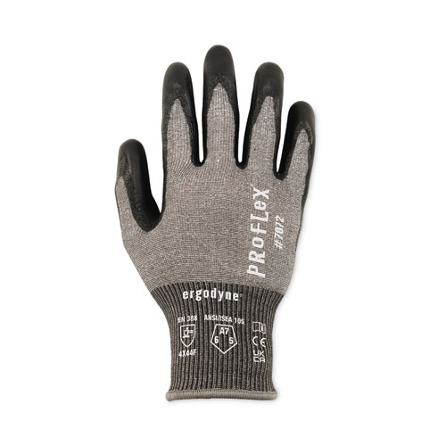 Image of Ergodyne® Proflex 7072 Ansi A7 Nitrile-Coated Cr Gloves, Gray, X-Large, Pair, Ships In 1-3 Business Days