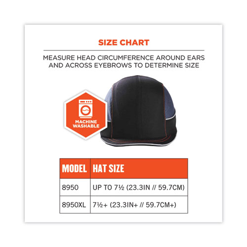 Skullerz 8950 Bump Cap Hat, Micro Brim, Black, Ships in 1-3 Business Days