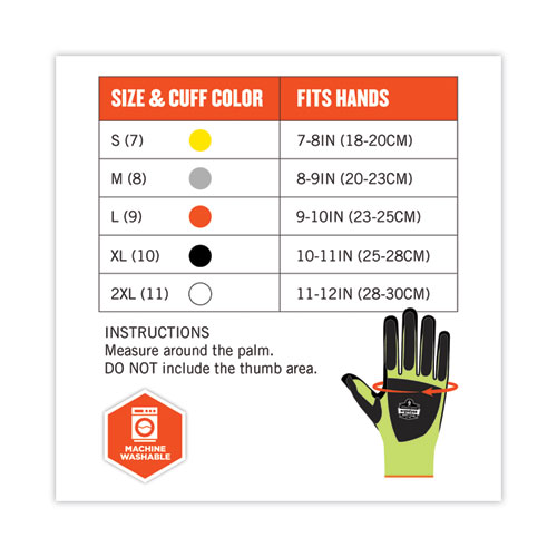 ProFlex 7141 ANSI A4 DIR Nitrile-Coated CR Gloves, Lime, 2X-Large, Pair, Ships in 1-3 Business Days