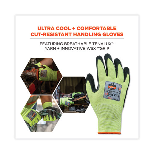 ProFlex 7041 ANSI A4 Nitrile-Coated CR Gloves, Lime, Large, Pair , Ships in 1-3 Business Days