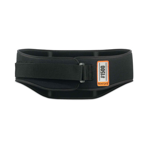 Image of Ergodyne® Proflex 1500 Weight Lifters Style Back Support Belt, Large, 34" To 38" Waist, Black, Ships In 1-3 Business Days