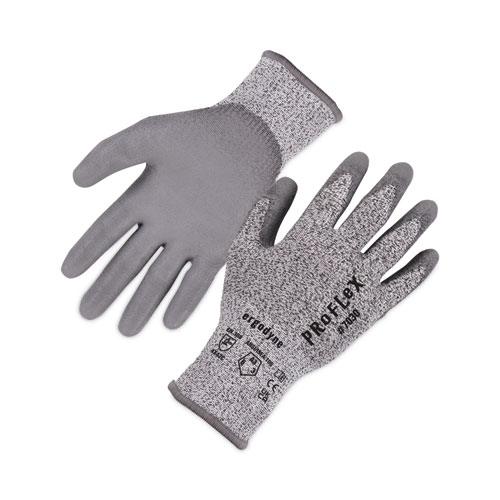 Image of Ergodyne® Proflex 7030 Ansi A3 Pu Coated Cr Gloves, Gray, 2X-Large, 12 Pairs/Pack, Ships In 1-3 Business Days