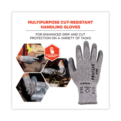 ProFlex 7030 ANSI A3 PU Coated CR Gloves, Gray, X-Large, Pair, Ships in 1-3 Business Days