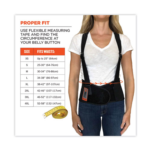 ProFlex 1100SF Standard Spandex Back Support Brace, 4X-Large, 52" to 58" Waist, Black, Ships in 1-3 Business Days