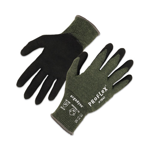 Ergodyne® Proflex 7042 Ansi A4 Nitrile-Coated Cr Gloves, Green, Medium, 12 Pairs/Pack, Ships In 1-3 Business Days