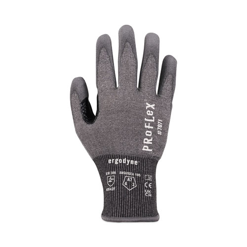 ProFlex 7071 ANSI A7 PU Coated CR Gloves, Gray, Medium, 12 Pairs/Pack, Ships in 1-3 Business Days