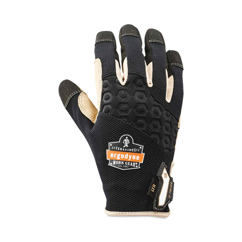 ProFlex 710LTR Heavy-Duty Leather-Reinforced Gloves, Black, Medium, Pair, Ships in 1-3 Business Days