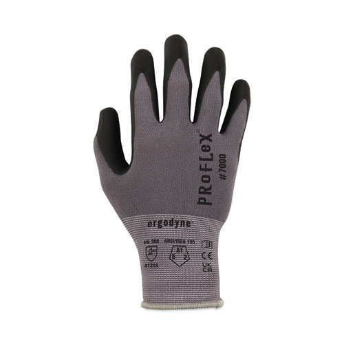 ProFlex 7000 Nitrile-Coated Gloves Microfoam Palm, Gray, Large, 12 Pairs/Pack, Ships in 1-3 Business Days