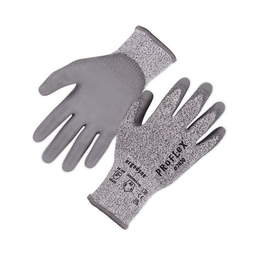 Ergodyne® Proflex 7030 Ansi A3 Pu Coated Cr Gloves, Gray, Large, 12 Pairs/Pack, Ships In 1-3 Business Days