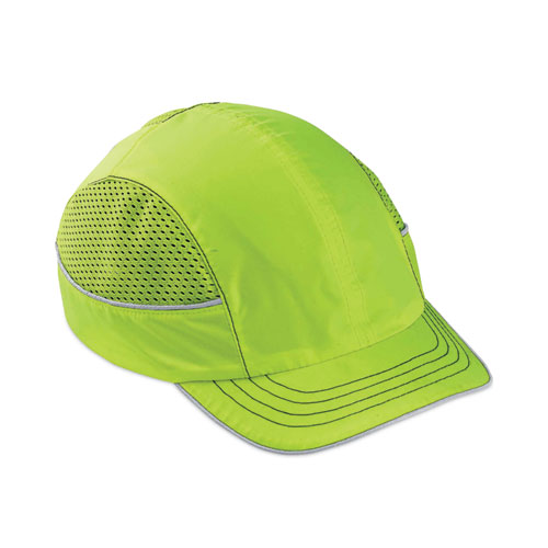 Ergodyne® Skullerz 8950 Bump Cap Hat, Short Brim, Lime, Ships In 1-3 Business Days