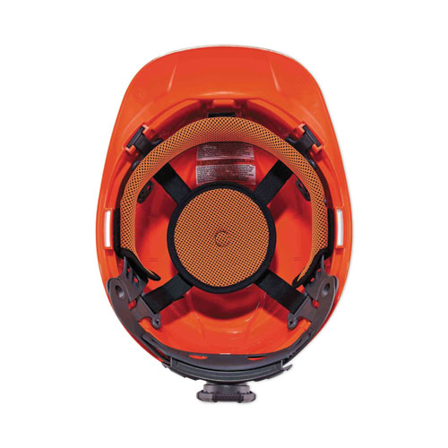 Skullerz 8970LED Class E Hard Hat Cap Style with LED Light, Orange, Ships in 1-3 Business Days