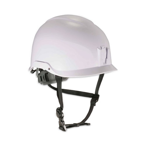 Skullerz 8974 Class E Safety Helmet, 6-Point Ratchet Suspension, White, Ships in 1-3 Business Days