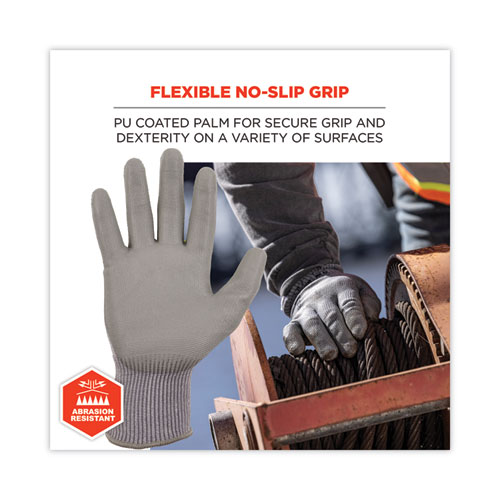 Image of Ergodyne® Proflex 7024 Ansi A2 Pu Coated Cr Gloves, Gray, 2X-Large, 12 Pairs/Pack, Ships In 1-3 Business Days