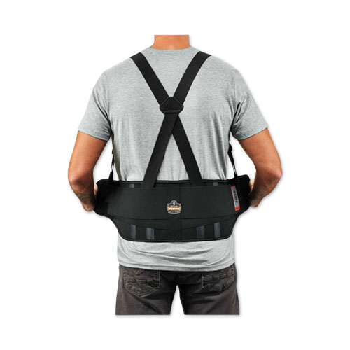 ProFlex 1625 Elastic Back Support Brace, 4X-Large, 52" to 58" Waist, Black, Ships in 1-3 Business Days