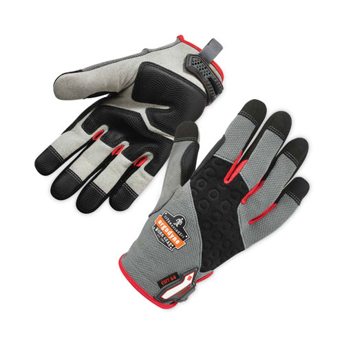Ergodyne® Proflex 710Cr Heavy-Duty Cr Gloves, Gray, Small, Pair, Ships In 1-3 Business Days
