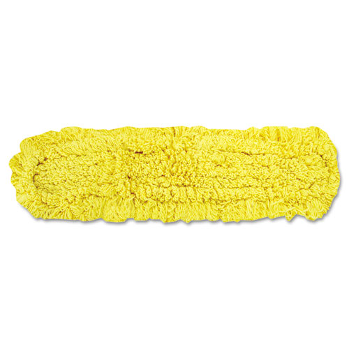 Image of Rubbermaid® Commercial Trapper Commercial Dust Mop, Looped-End Launderable, 5" X 48", Yellow