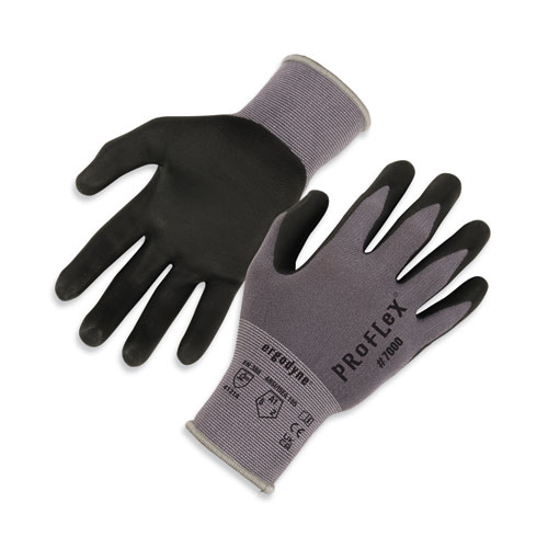 Ergodyne® Proflex 7000 Nitrile-Coated Gloves Microfoam Palm, Gray, 2X-Large, Pair, Ships In 1-3 Business Days