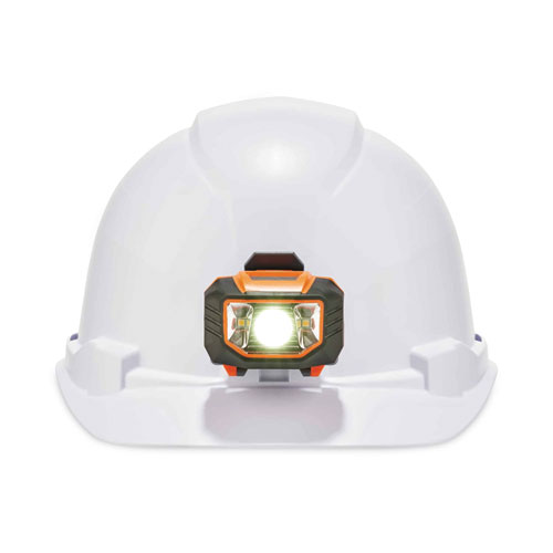 Skullerz 8970LED Class E Hard Hat Cap Style with LED Light, White, Ships in 1-3 Business Days