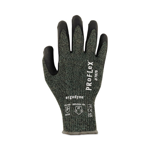 ProFlex 7070 ANSI A7 Nitrile Coated CR Gloves, Green, X-Large, Pair, Ships in 1-3 Business Days