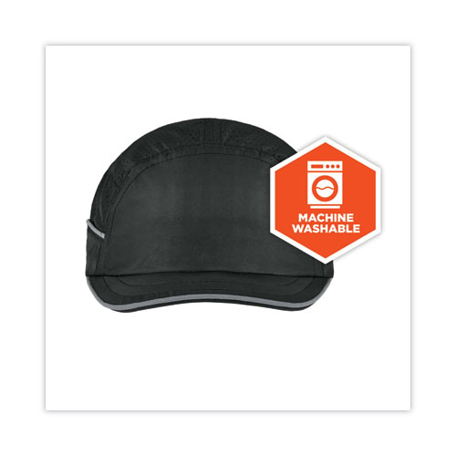 Image of Ergodyne® Skullerz 8955 Lightweight Bump Cap Hat, Micro Brom, Black, Ships In 1-3 Business Days