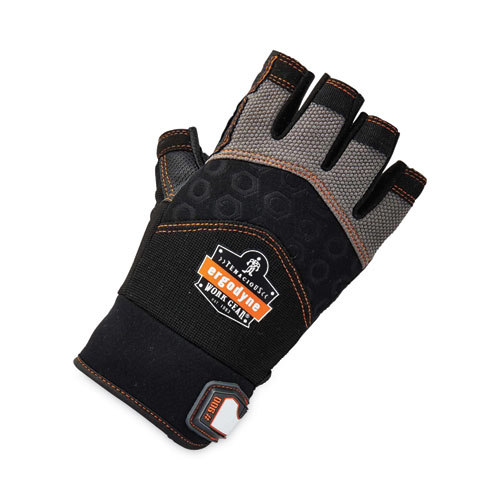 ProFlex 900 Half-Finger Impact Gloves, Black, Medium, Pair, Ships in 1-3 Business Days