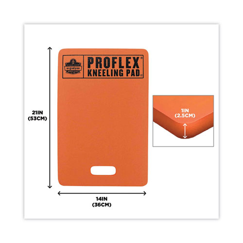 Image of Ergodyne® Proflex 380 Standard Foam Kneeling Pad, 1", Medium, Orange, Ships In 1-3 Business Days