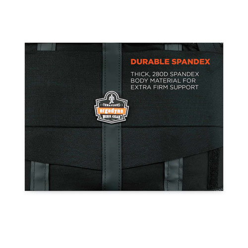 Image of Ergodyne® Proflex 1100Sf Standard Spandex Back Support Brace, X-Small, 20" To 25" Waist, Black, Ships In 1-3 Business Days