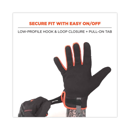 Image of Ergodyne® Proflex 812 Standard Mechanics Gloves, Black, 2X-Large, Pair, Ships In 1-3 Business Days