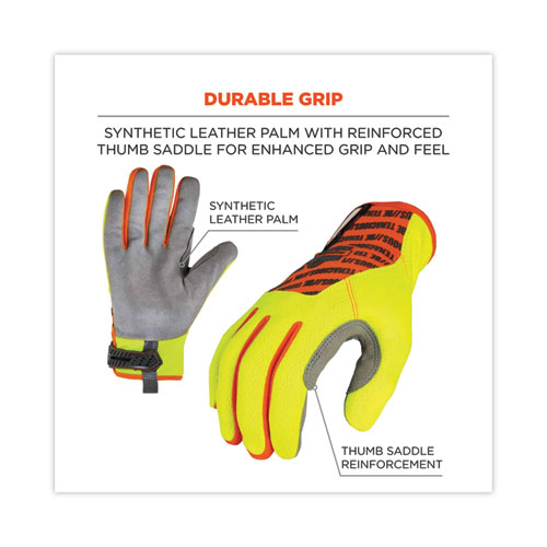ProFlex 812 Standard Mechanics Gloves, Lime, Small, Pair, Ships in 1-3 Business Days