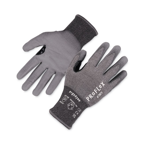 ProFlex 7071 ANSI A7 PU Coated CR Gloves, Gray, 2X-Large, 12 Pairs/Pack, Ships in 1-3 Business Days
