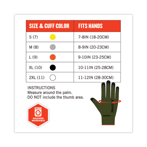 Image of Ergodyne® Proflex 7042 Ansi A4 Nitrile-Coated Cr Gloves, Green, Large, Pair, Ships In 1-3 Business Days