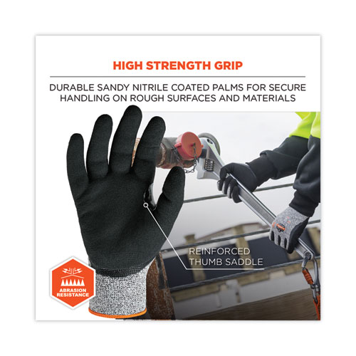 ProFlex 7031 ANSI A3 Nitrile-Coated CR Gloves, Gray, Large, Pair, Ships in 1-3 Business Days