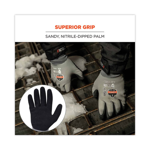 ProFlex 7501 Coated Waterproof Winter Gloves, Gray, Large, Pair, Ships in 1-3 Business Days