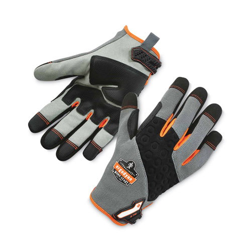 Ergodyne® Proflex 710 Heavy-Duty Mechanics Gloves, Gray, 2X-Large, Pair, Ships In 1-3 Business Days