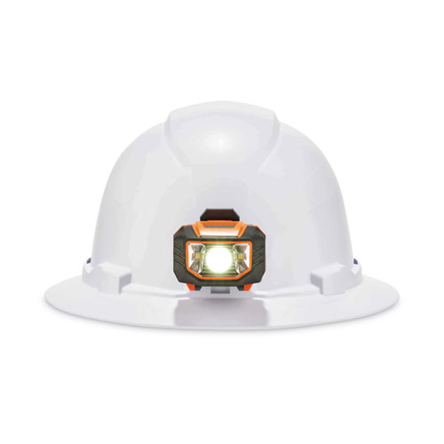 Image of Ergodyne® Skullerz 8971Led Class E Hard Hat Full Brim With Led Light, White, Ships In 1-3 Business Days