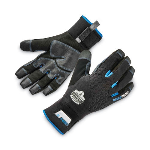 ergodyne® ProFlex 818WP Thermal WP Gloves with Tena-Grip, Black Small, Pair, Ships in 1-3 Business Days