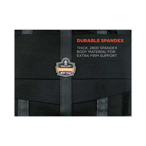 Image of Ergodyne® Proflex 1100Sf Standard Spandex Back Support Brace, 3X-Large, 46" To 52" Waist, Black, Ships In 1-3 Business Days